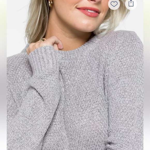 Pink Clover grey Nikole textured sweater size small. - Picture 11 of 11